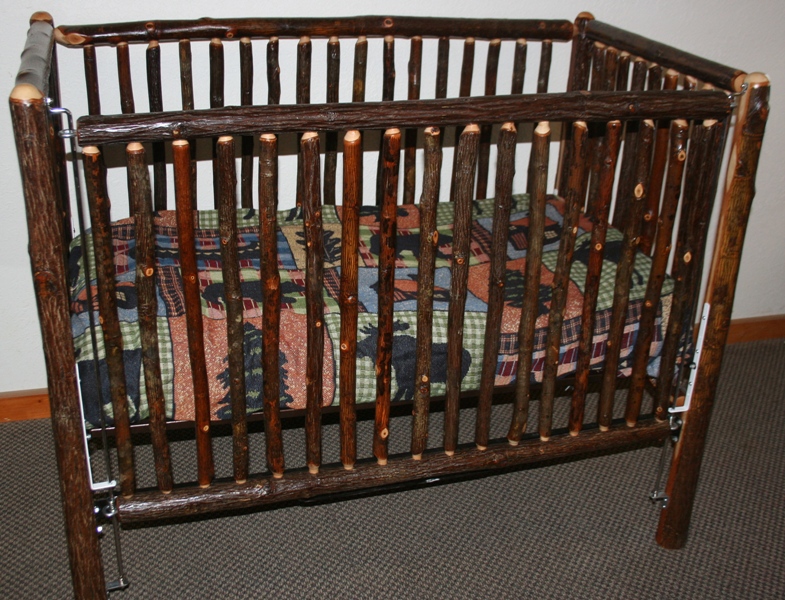 Hickory Log Baby Crib Standard